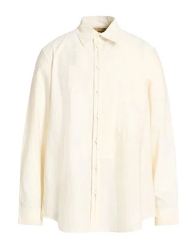 Uma Wang Man Shirt Cream Size S Cotton, Polyamide In White