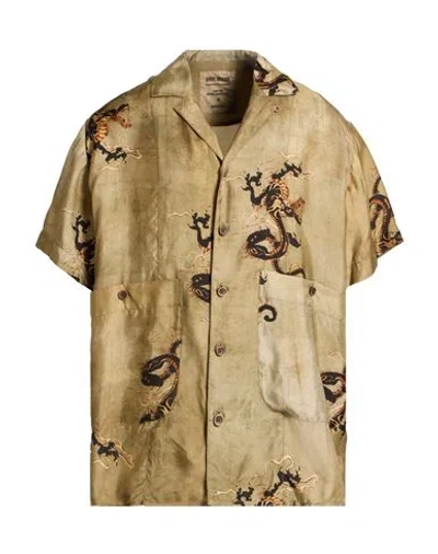 Uma Wang Man Shirt Mustard Size M Viscose, Cupro In Yellow