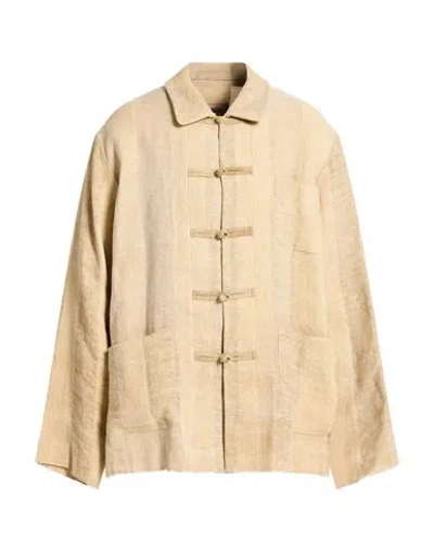 Uma Wang Man Shirt Sand Size L Linen In Neutral