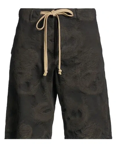 Uma Wang Man Shorts & Bermuda Shorts Black Size S Cotton In Brown