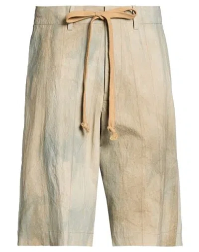 Uma Wang Man Shorts & Bermuda Shorts Light Grey Size S Cotton, Elastane In Neutral
