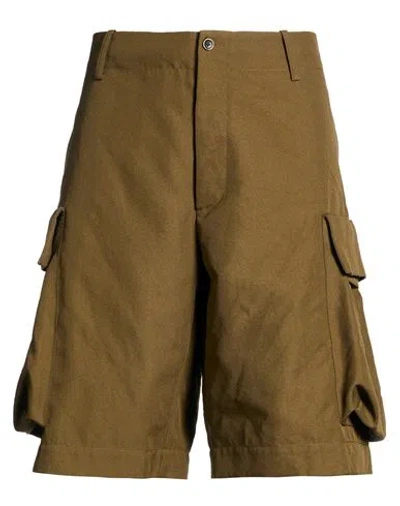 Uma Wang Man Shorts & Bermuda Shorts Military Green Size L Polyester