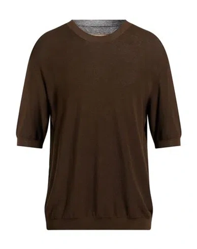 Uma Wang Man Sweater Brown Size M Cotton, Silk