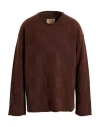 Uma Wang Man Sweater Brown Size M Wool, Polyamide, Cashmere, Elastane In Brown