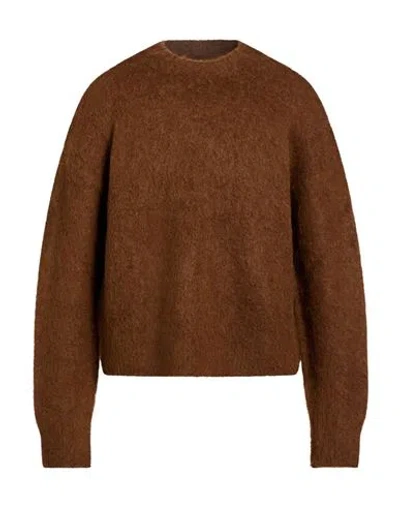 Uma Wang Man Sweater Brown Size S Alpaca Wool, Virgin Wool, Polyamide, Elastane