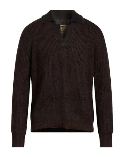 Uma Wang Man Sweater Dark Brown Size S Polyamide, Alpaca Wool, Virgin Wool