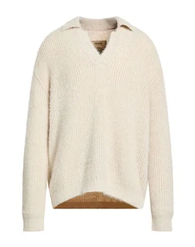Uma Wang Man Sweater Ivory Size S Polyamide, Alpaca Wool, Virgin Wool In Gold