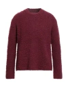Uma Wang Man Sweater Plum Size S Wool, Cashmere, Polyamide, Elastane In Burgundy
