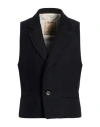 Uma Wang Man Tailored Vest Black Size Xl Linen, Wool, Polyamide In Black