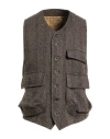 Uma Wang Man Tailored Vest Dark Brown Size L Virgin Wool In Brown