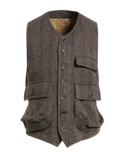 Uma Wang Man Tailored Vest Dark Brown Size L Virgin Wool