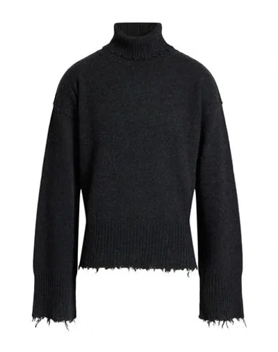 Uma Wang Man Turtleneck Charcoal Size L Cashmere In Black