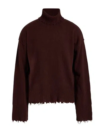 Uma Wang Man Turtleneck Chocolate Brown Size M Cashmere In Burgundy