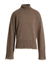 Uma Wang Man Turtleneck Khaki Size L Cashmere In Brown