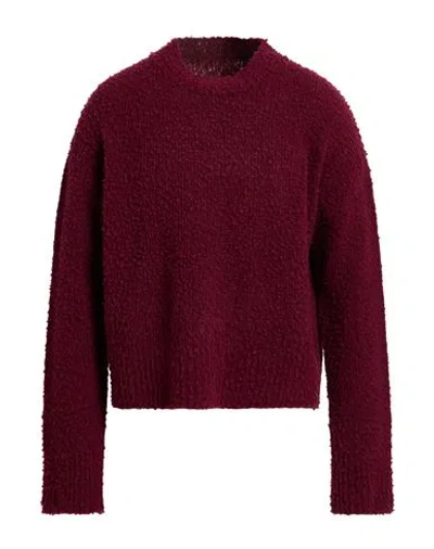 Uma Wang Man Turtleneck Plum Size L Wool, Cashmere, Polyamide, Elastane In Purple