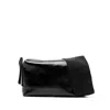 Uma Wang Medium Leather Shoulder Bag In Black