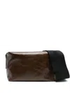 Uma Wang Medium Leather Shoulder Bag In Brown