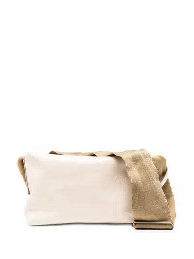 Uma Wang Medium Leather Shoulder Bag In Neutral