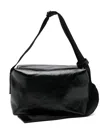 Uma Wang Black Leather Medium Shoulder Bag In Black