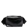 Uma Wang Medium Leather Shoulder Bag With Adjustable Strap In Black