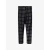Uma Wang Distressed Plaid Trousers In Multi