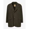 Uma Wang Mens Java Cashmere-blend Jacket Dark Green In Green