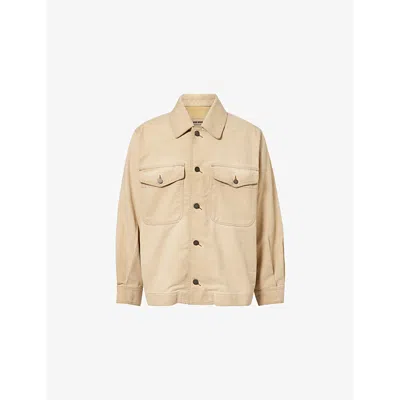 Uma Wang Mens Tan Patch-pocket Oversized-fit Cotton-blend Jacket In Neutral