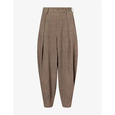 Uma Wang Mens  Pale Wide-leg Virgin-wool Trousers In Grey/blue