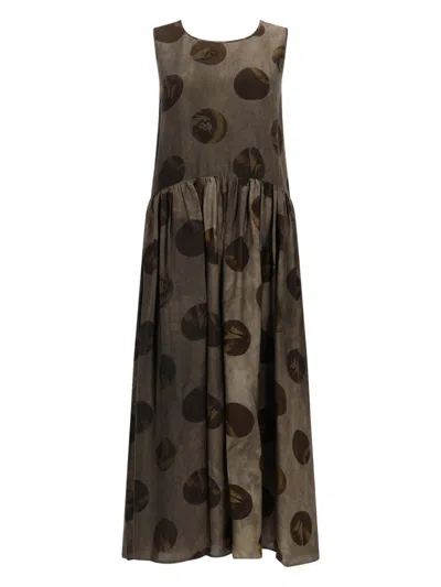 Uma Wang Midi Dress "adral" In Green