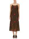 Uma Wang Midi Dress "anaya" In Brown