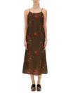 Uma Wang Midi Dress Anaya In Brown