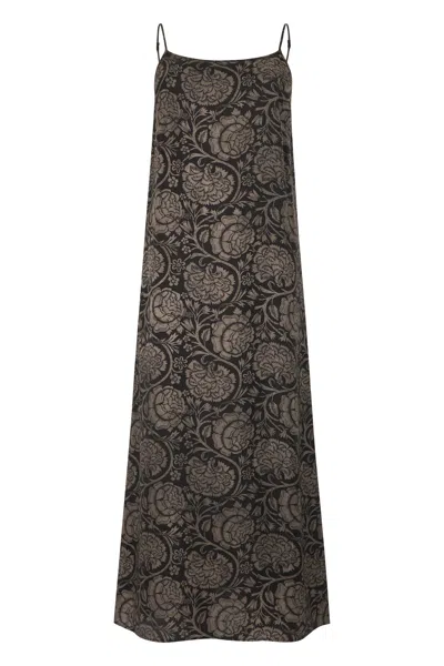 Uma Wang Midi Dress With Print In Brown