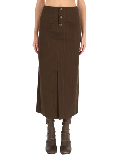 UMA WANG MIDI GAD SKIRT