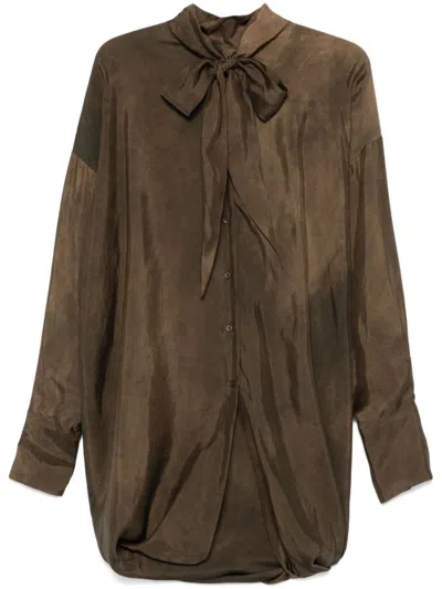 Uma Wang Moulay Shirt In Brown