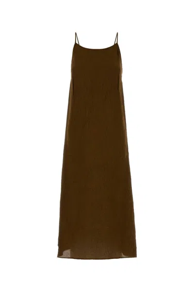 Uma Wang Mud Jersey Anaya Dress In Brown