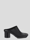 Uma Wang Block-heel Leather Mules In Black
