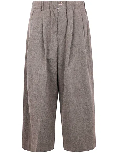 Uma Wang "musei D1" Poetic Pants In Brown