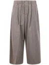 Uma Wang Pleated Wool Trousers In Gray