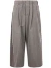 Uma Wang Pleated Wool Trousers In Gray