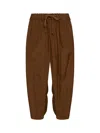 Uma Wang Crinkled Viscose Satin Drawstring Pants In Yellow