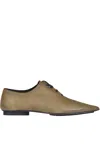Uma Wang Nappa Lace-up Shoes In Olive Green