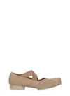Uma Wang Ballerinas With Crossed Bands In Neutrals