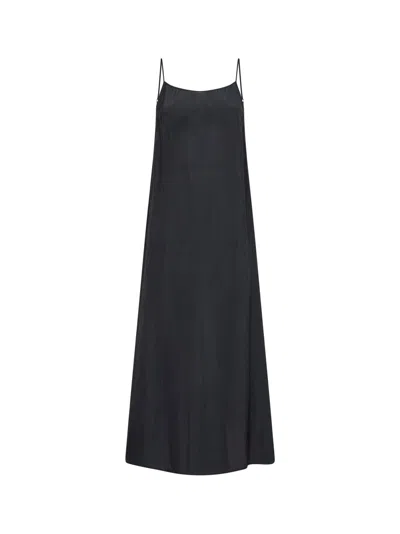 Uma Wang Navy Blue Viscose Anaya Midi Dress