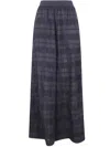 Uma Wang Grid-pattern Elastic-waist Trousers In Blue