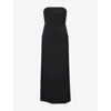 Uma Wang Omens Black Asaka Strapless Stretch-wool Blend Midi Dress In Black
