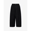 Uma Wang Wool Blend Bermuda Shorts Featuring Pockets In Black