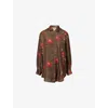 Uma Wang Floral Print Long Sleeve Relaxed Top In Multi