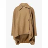 Uma Wang Omens Kew Oversized Wool-blend Jacket Tan In Brown