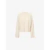 Uma Wang Omens Tan Distressed Round-neck Cashmere Jumper In Neutral