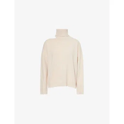 Uma Wang Omens Dirty White High-neck Relaxed-fit Cashmere Top In Neutral